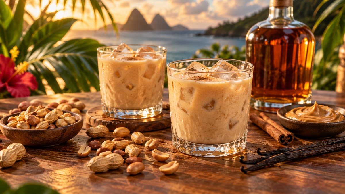 Photo culinaire illustrant : Punch cacahuète : la recette originale et gourmande à base de rhum