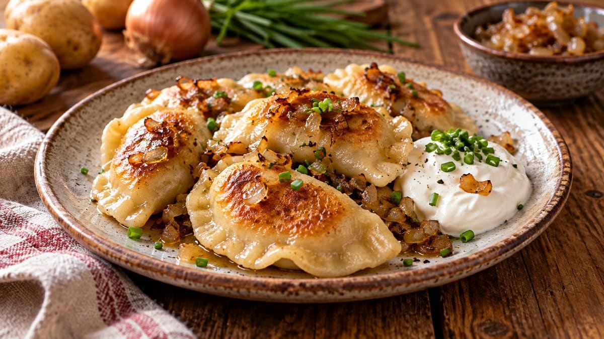 Photo culinaire illustrant : Pierogis polonais : la recette traditionnelle à la pomme de terre