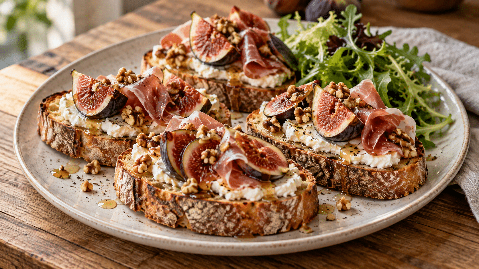 Figues, chèvre, jambon cru : ces tartines dorées font un dîner en 15 minutes